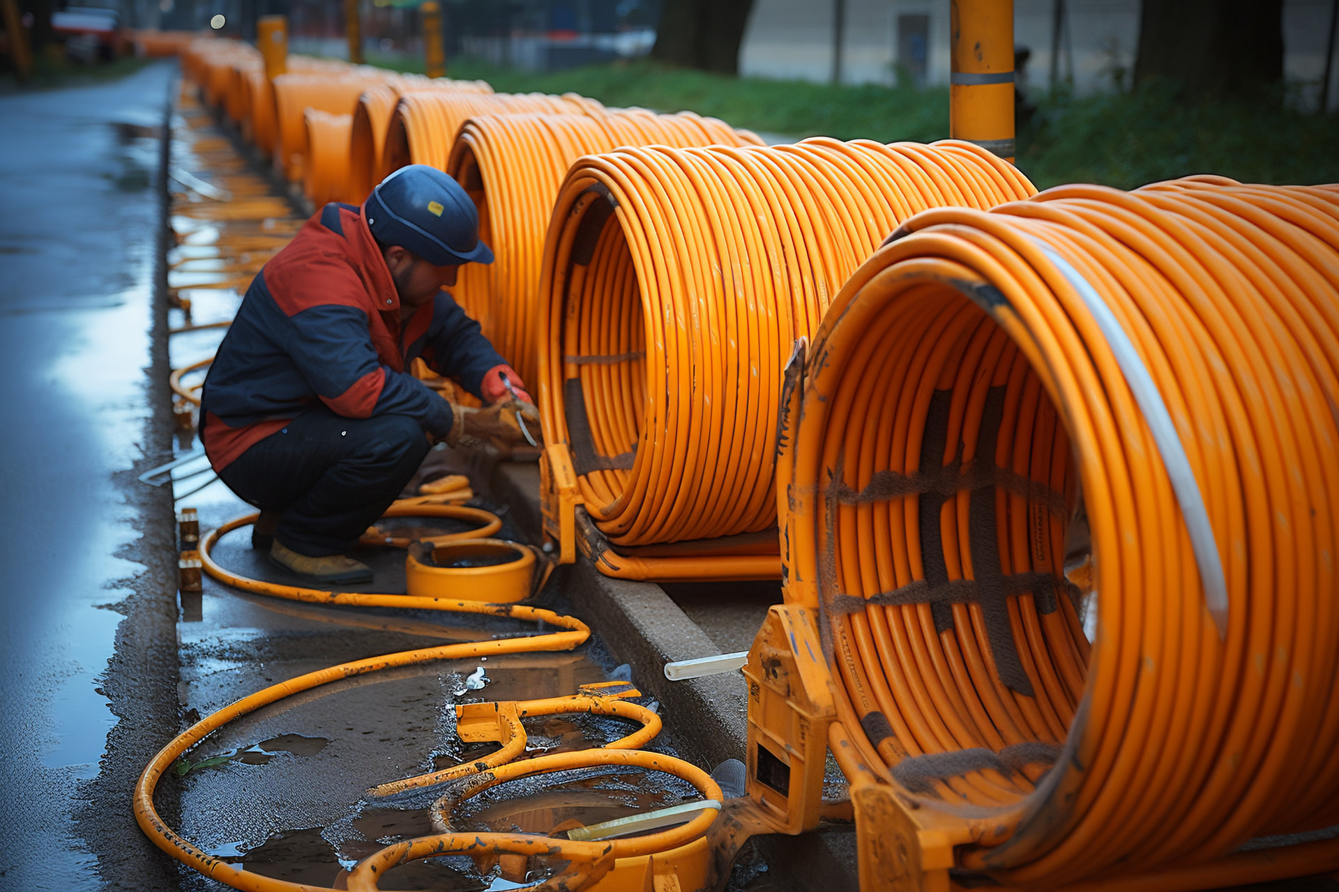 濕噴機卷筒電纜使用案例